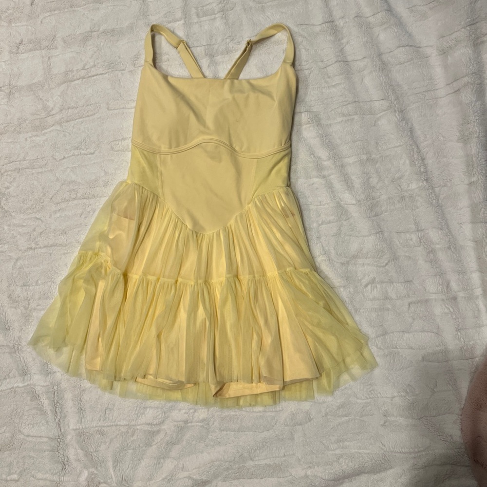 POPFLEX Corset Pirouette Dress - Blue Mist and buttercream yellow options